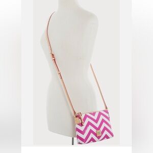 Dooney & Burke Pink Chevron Crossbody Bag